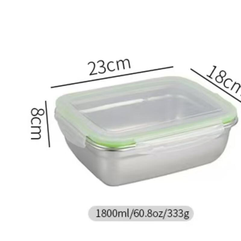 Stainless Steel Sealed Food Storage Container with Transparent Lid