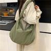 Autumn and Winter New Relaxed Canvas Bag Women's Oxford Cloth Solid Color Cloth Bag Casual Shoulder Messenger Bag