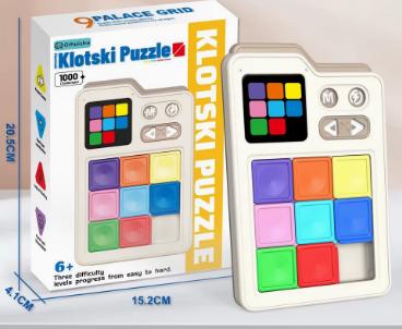 Electronic Klotski Puzzle, Sliding Puzzle for Adults and Kids, Teaser Toy