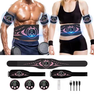 New USB Muscle Stimulator Belt ABS Trainer Belts EMS Abdominal Waist Belly Workout Massager Electric Home Gym Fitness Equiment