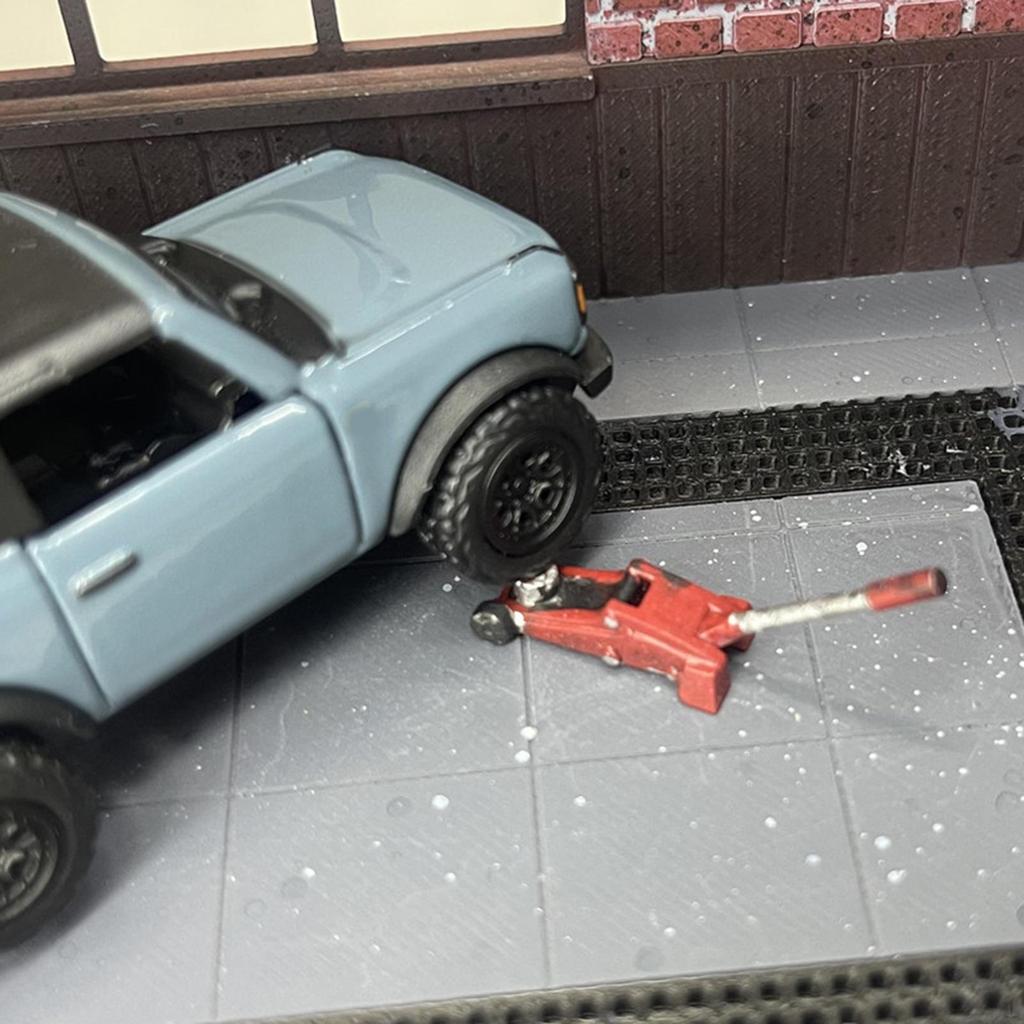 1/64 Car Jack Model DIY Repair Shop Scene Garage Diorama Accessory Photography Prop for