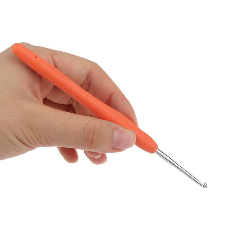 1Pc 2.0-6.0Mm Rainbow Soft Handle Crochet Rubber Handle Crochet Sewing Tools