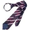 Men's 7cm Easy-Pull Zipper Tie, 1200-Needle Yarn-Dyed Polyester