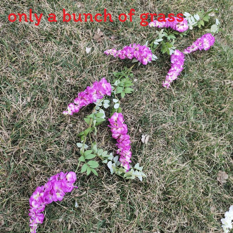 Purple Wisteria Artificial Hanging Flowers For Wedding Decor With Multicolor Options