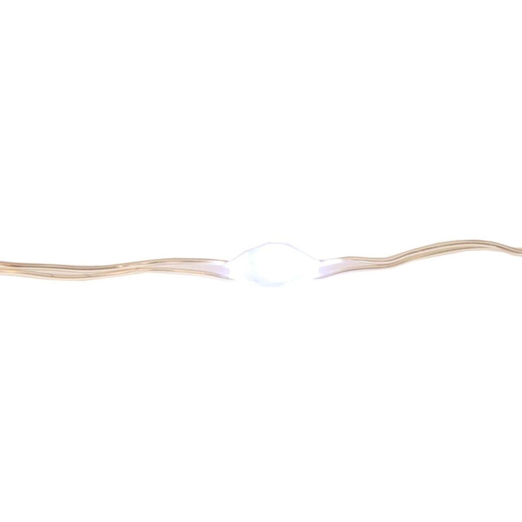 TG66255-1 CHRISTMAS TREE LIGHTS ON WIRE 20 LED MICRO GARLAND COOL WHITE + Batteries