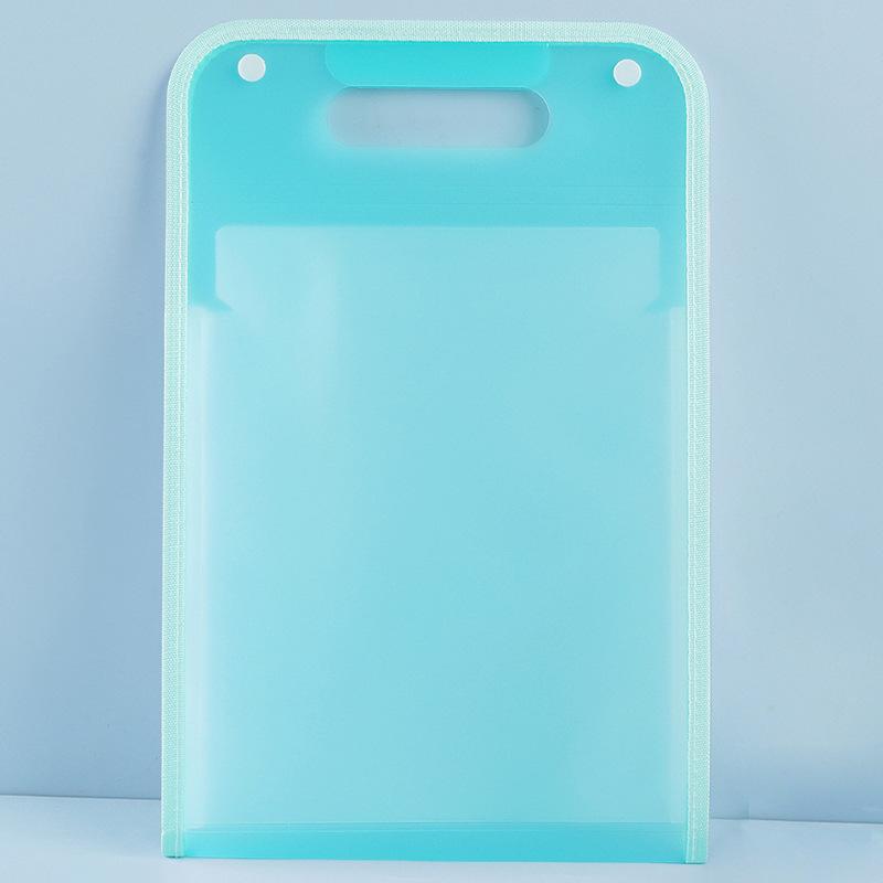 New Portable 13Grids A4 Document Bag Large Capacity Transparent PP Vertical Organ Box Office Paper Storage Organizer Bag