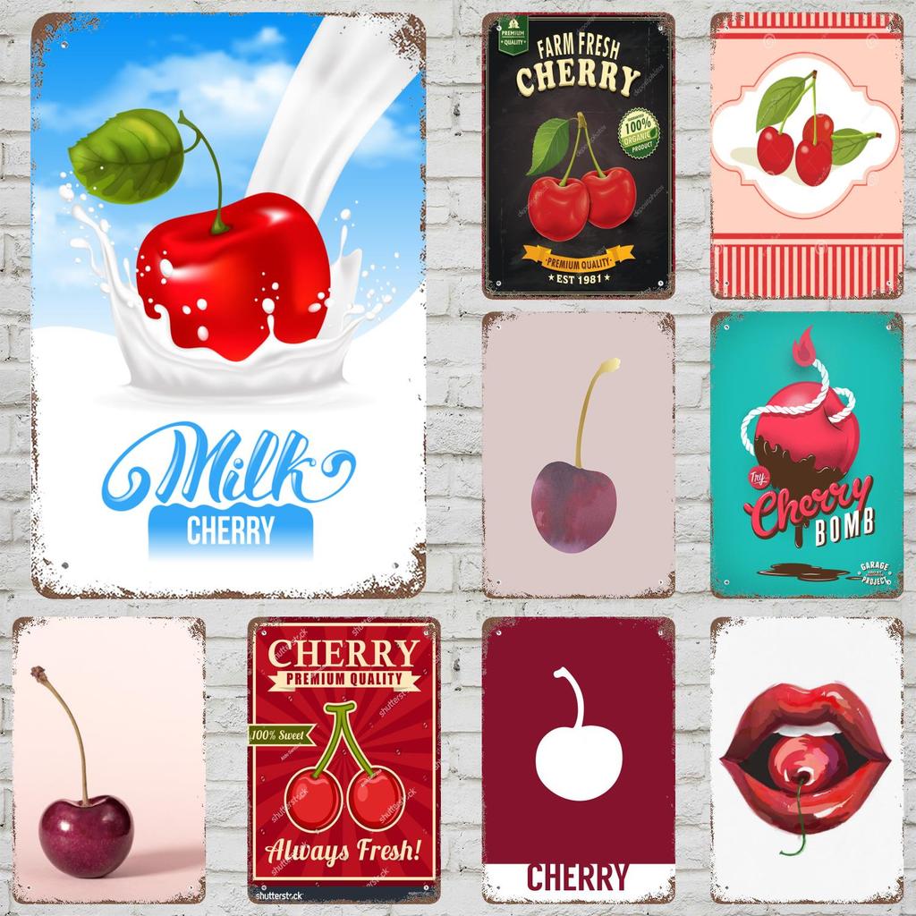 cherry Movie Funny Bar Metal Sign Retro Plaque Vintage Sign Alcohol Drinker Pub Club Man Cave Kitchen Wall Decoration