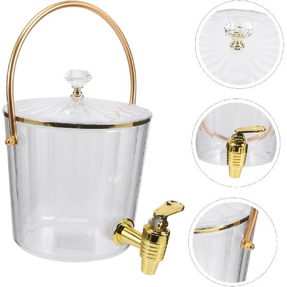 Ciieeo Drink Dispenser with Faucet Portable Beverage Container for Parties Juice Dispenser with Lid for Home and Outdoor Events Easy to Use and