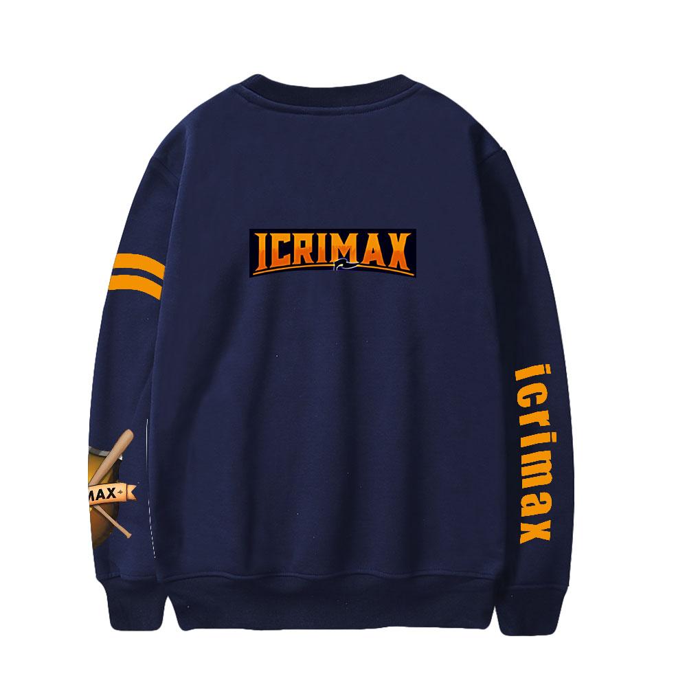 Men's Icrimax Print Hoodies Round Neck Hooded Sweatshirts Man Pullover Male Top Streetwear Outdoor Tracksuit