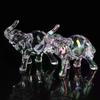 Statua Elefante di Cristallo Carino Statuetta Animale Mini Elefantino Ornamenti Artigianato Ornamenti di Cristallo da Scrivania Soggiorno