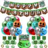 Minecraft Party Birthday Decorations Supplies Happy Birthday Banner Balloons