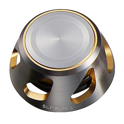 Daiwa SLP Works 22 SLPW Spinning Handle Cap, Small, Silver-Gold