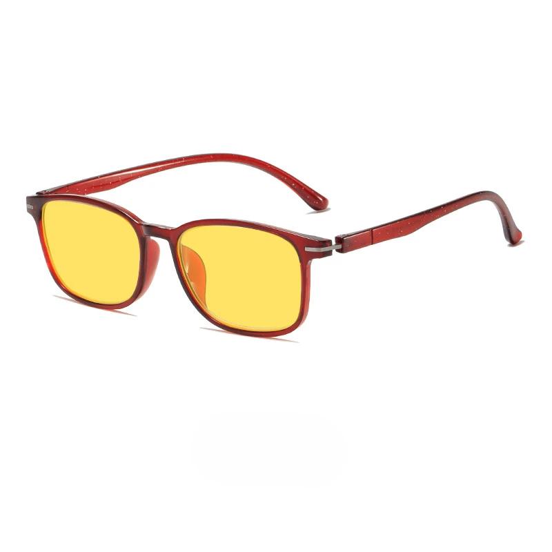 Women Men Ultralight Night Vision Myopia Glasses Yellow Lens Square Frame Driving Eyewear Outdoor Minus Diopter Sunglasses