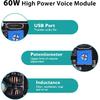 60W Voice Playback Module, PEMENOL DC 9-24V High Power Music Player Mp3 Trigger Amplifier 64Mbit Flash Storage Sound Board Support Sound and Light