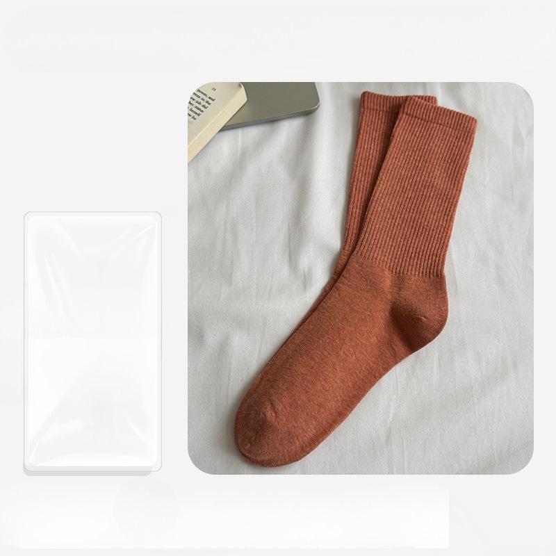 

Женские осенне-зимние модные новые носки из чистого хлопка с ворсом 1 pair оранжевый