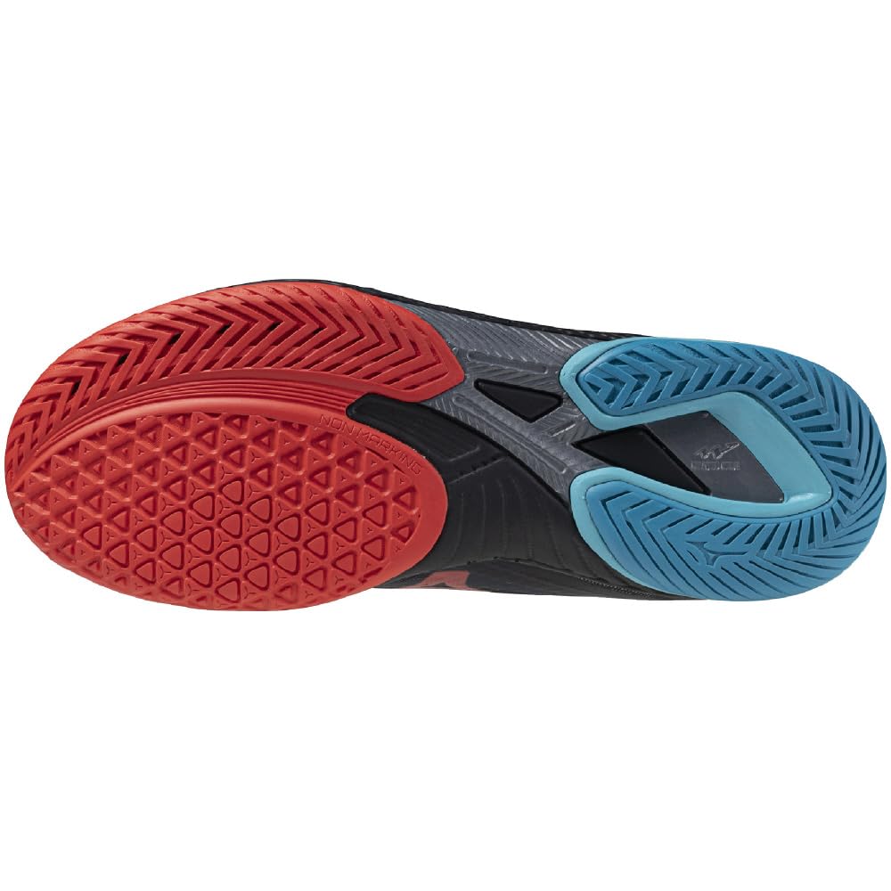 Mizuno Table Tennis Shoes Wave Drive Neo 4 Lightweight Cushioned Indoor Gym Dark Gray x Red x Blue cm 2E 24.5