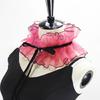 Adjustable Tie Ruffled Collar Organza For Victorian Age Costumes and Cosplay Halloween Accessory Collar