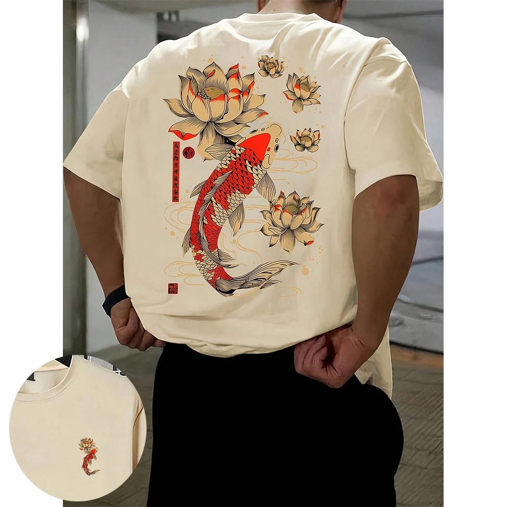 

Принтованная футболка свободного кроя с коротким рукавом | Изысканный дизайн | Маст-хэв для лета | Легко сочетается Подчеркивает ваш стиль мужские топы S