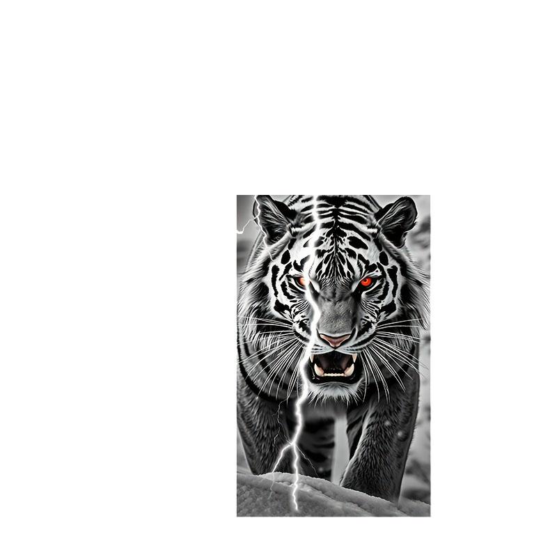 Black Lion White Tiger Stripe Water-Absorbent Quick-Drying Bathrobe Sports Shawl Towel Special Equipment and Supplies For Beach