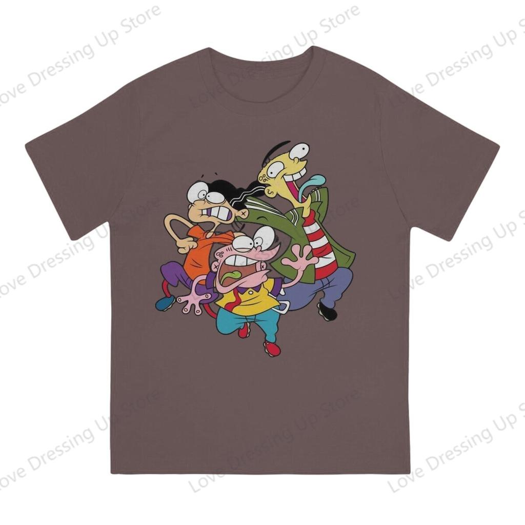 T-shirt 100% Cotone Ed Edd N Eddy Le Disavventure T-shirt Unisex Cartoon Network Anni '90 Assorbente Sudore Casual Maniche Corte S6xl