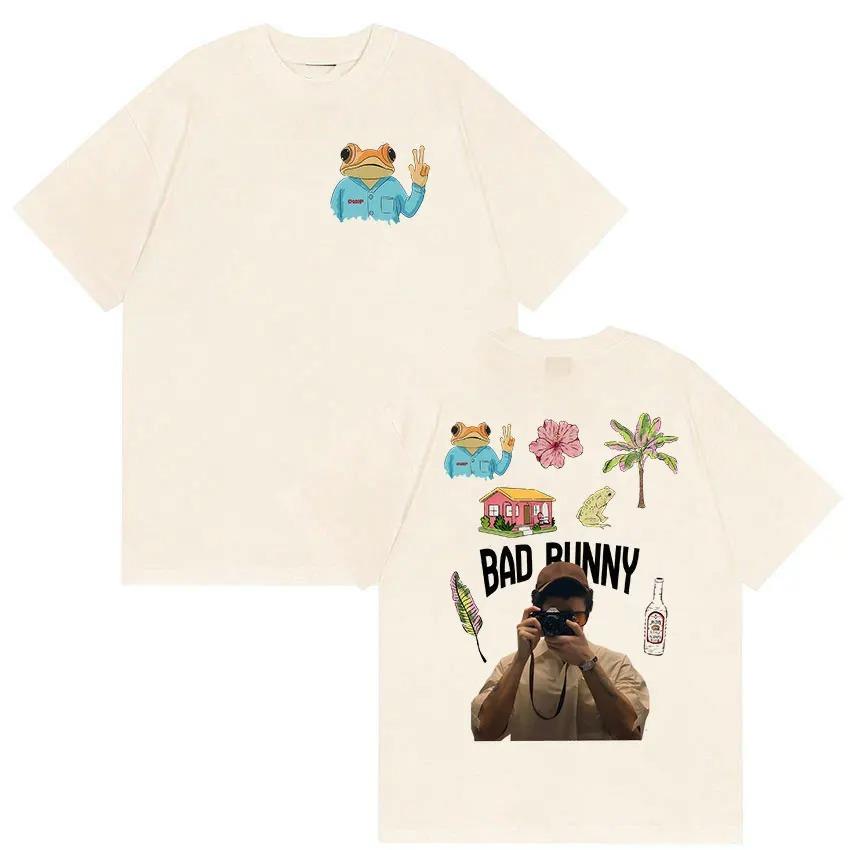 Unisex Vintage High Quality Cotton T Shirt Debi Tirar Mas Fotos Bad Bunny Album 2026 Graphic TShirt Fashion Cozy Oversized Tees