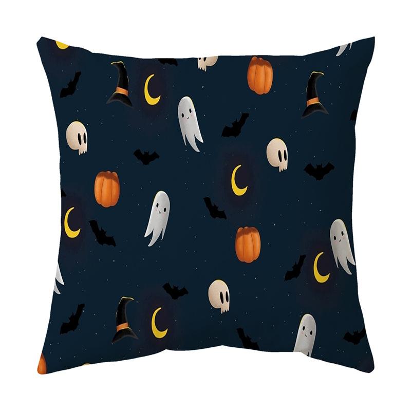 Halloween Series Pumpkin Cushion Pillow Cover Printed Pillow Cover Cushion Cover Holiday Gift