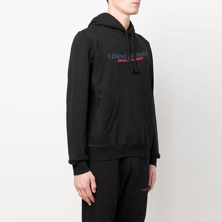 DIESEL Sweatshirts Men's Black Hooded Moderate A037440AJIH-96B