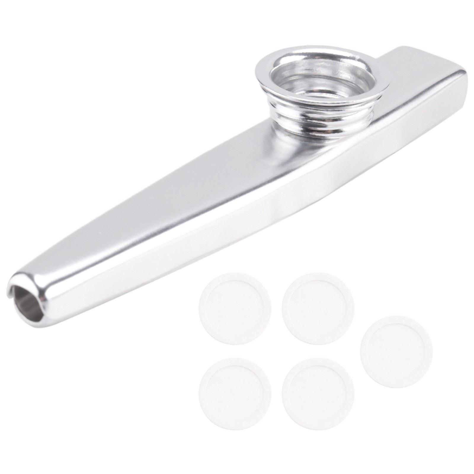 Kazoo Aluminium Alu Metall Mit 5 Stück Geschenk Flute Diaphragma für Kinder