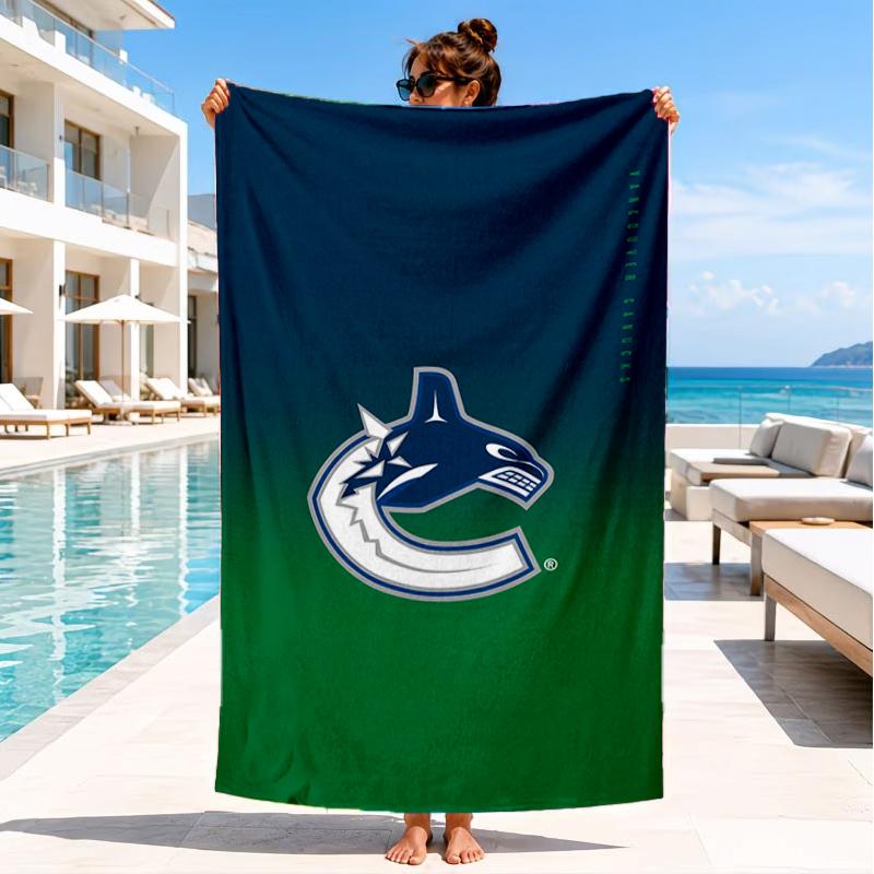 Hockey Team Vancouver-Canucks Beach Towel, Super Soft Microfiber, Perfect Gift for Her/Him, Birthday, for Pool, Beach, Travel, Decor Beach Party