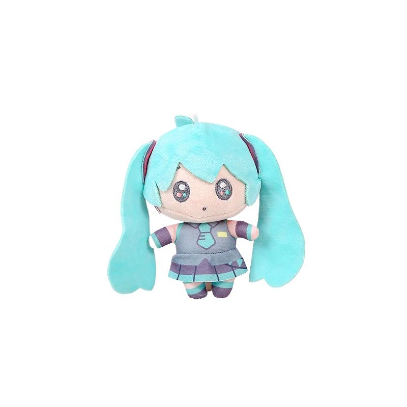 12CM Anime Hatsune Miku KAITO MEIKO Luka Kagamine Rin Len Figure Kawaii Q Version Plush Doll Keychain Bag Pendant Decor Toy Gift