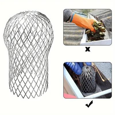 Roof Gutter Guard Filters 3 Inch Expand Aluminum Filter Strainer Stops Blockage Leaf Drains Debris Drain Net Cover