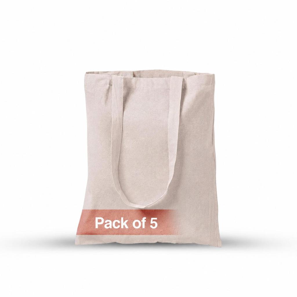 Cotton Shopper Bag 38 x 42cm 15L – Reusable Tote Bag in Black, White & Natural