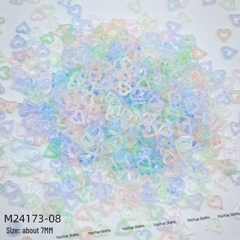 

Dopamine Mix Love Heart & Star 3D Nail Art Decorations Random Mixed Colors (100 pieces)