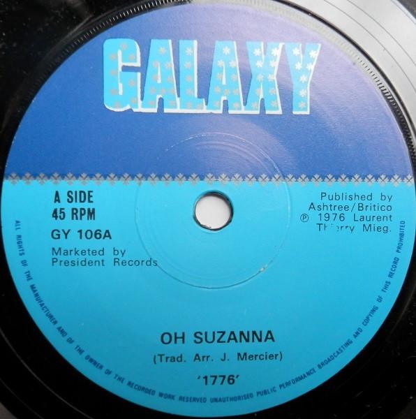

7inch Record 1776 Oh Suzanna You GY106 GALAXY 1976 UK SoulFunk Used