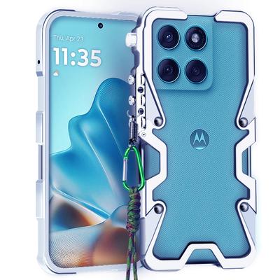 Metalowa zbroja na Moto Edge60 Fusion Ramka dla Motorola Edge 60s 60 Pro Stop Aluminium Bumper Odporny na wstrząsy Pokrowiec