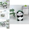 Delightful Stuffed Panda Keychain Cute Character Plush Toy Soft Animal Pendant For Accessories