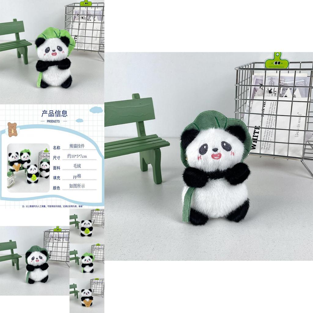 Delightful Stuffed Panda Keychain Cute Character Plush Toy Soft Animal Pendant For Accessories