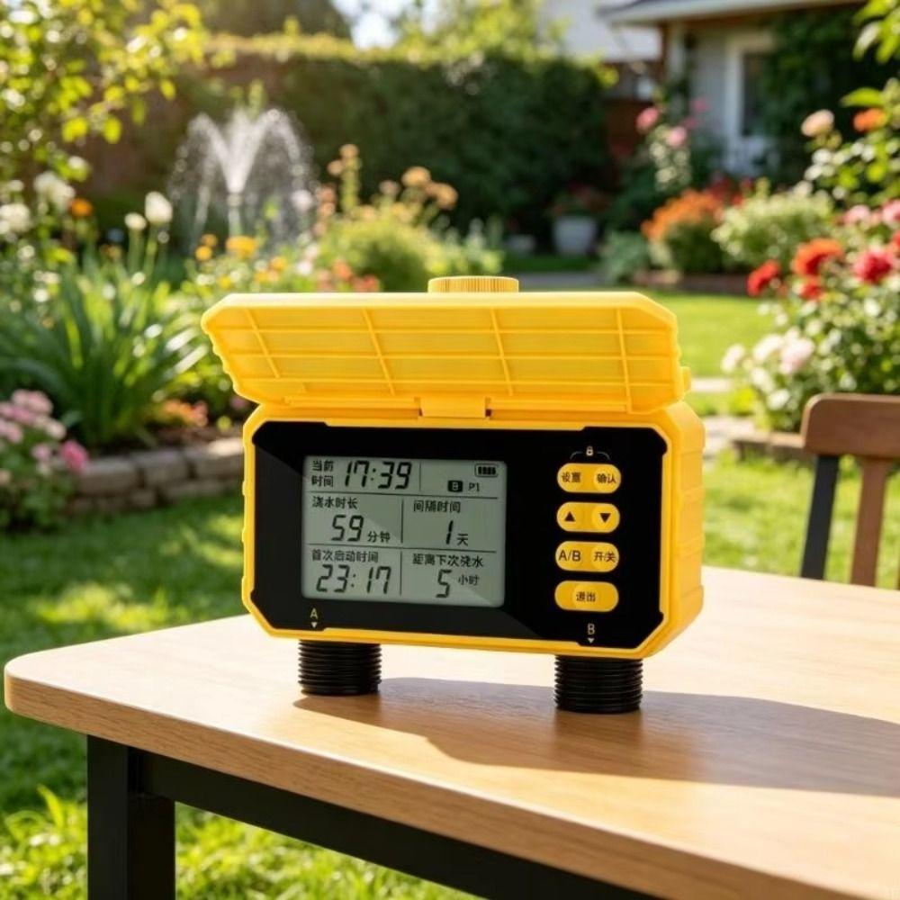 Rain Sensor Solar Automatic Irrigation Device Dual-channel Watering Timer Drip Irrigation