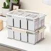 High Capacity Clear Craft Organizer Box Beads Storage Container with 4 Inner Boxes Large Capacity Clear Card Holder