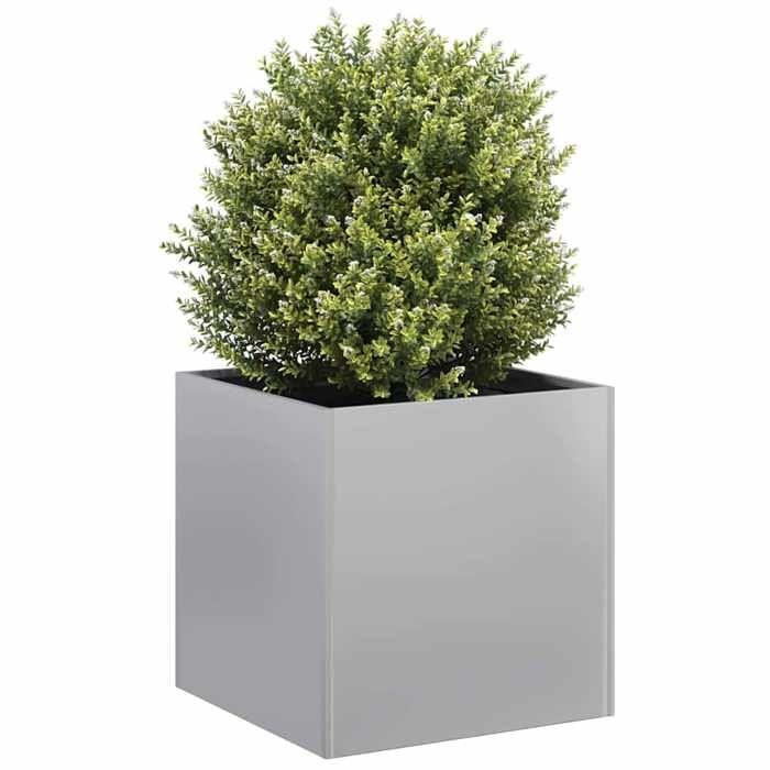 VidaXL Jardinière 40x40x40 cm acier galvanisé, pot de fleurs, support de plantes, lit surélevé, support de jardinière 860666