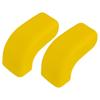 1 Pair Front Bumper Tow Hook Cover Trim Sleeve Protectors fit for Jeep Wrangler JK JL Gladiator JT 2007- Yellow TPE