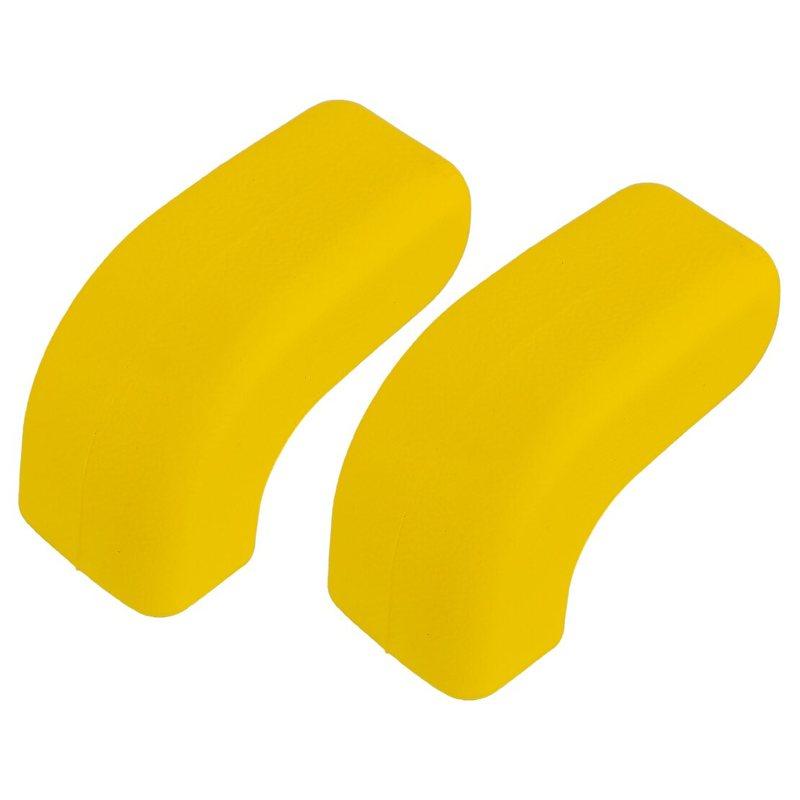 1 Pair Front Bumper Tow Hook Cover Trim Sleeve Protectors fit for Jeep Wrangler JK JL Gladiator JT 2007- Yellow TPE