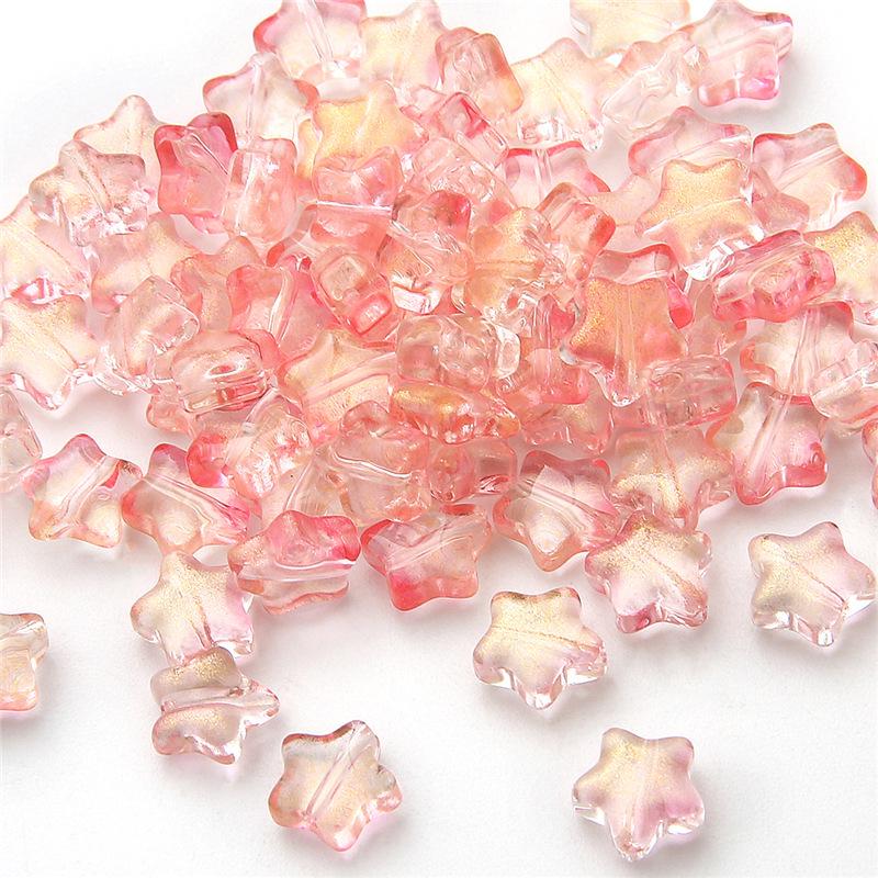 10-Piece Pentagram & Heart-Shaped Beads Set for DIY Necklaces & Bracelets