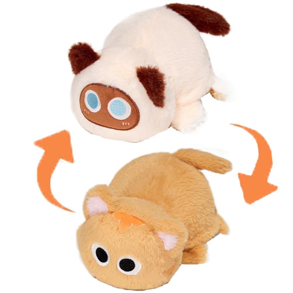 

Двусторонние реверсивные игрушки для кошек Мягкая подушка Трансформирующаяся кукла-кошка Игрушка Плюшевая кукла-кошка Детские подарки style 3