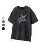 STANDARDERROR 87-Stan332 Galaxy Glitch Star Crack Pigment Short Sleeve T-Shirt (4 Colors)