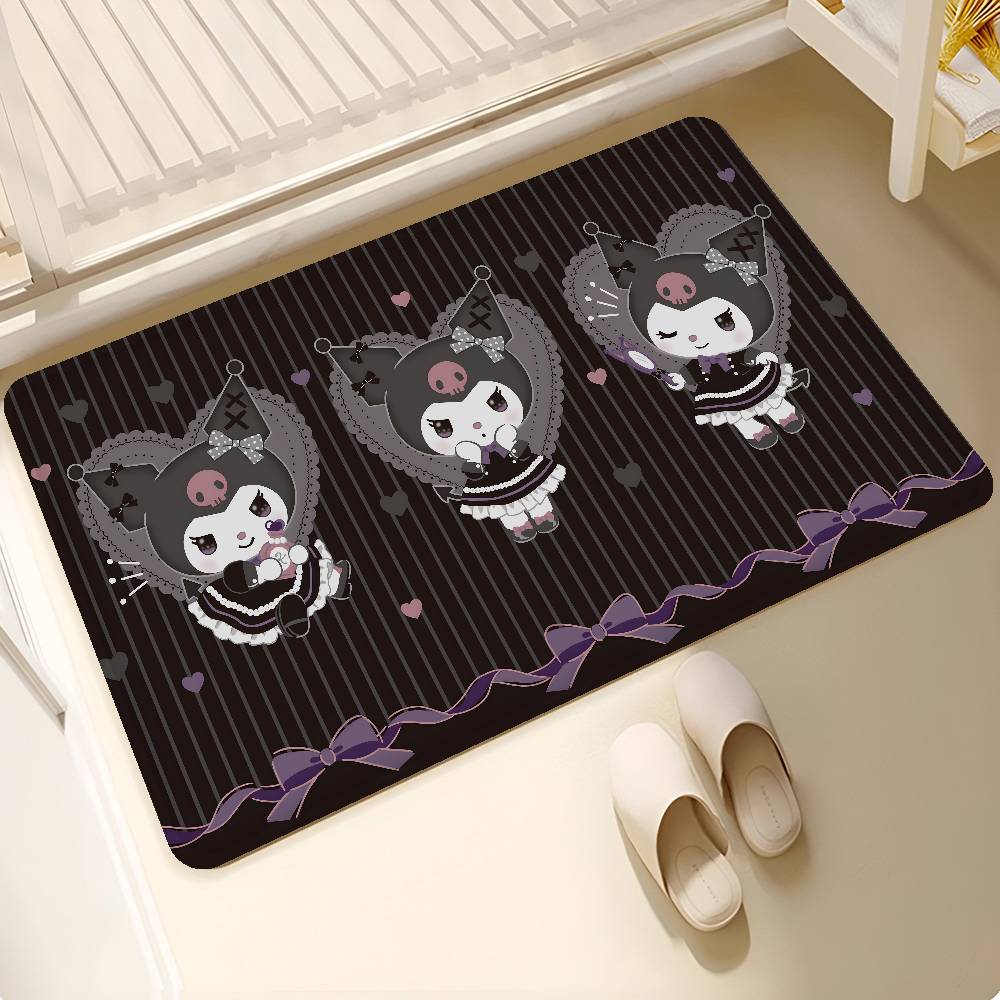 Magic Kuromi Anime Door Mat Nordic Style Bedroom Living Room Doormat Home Balcony Anti-Slip Alfombra