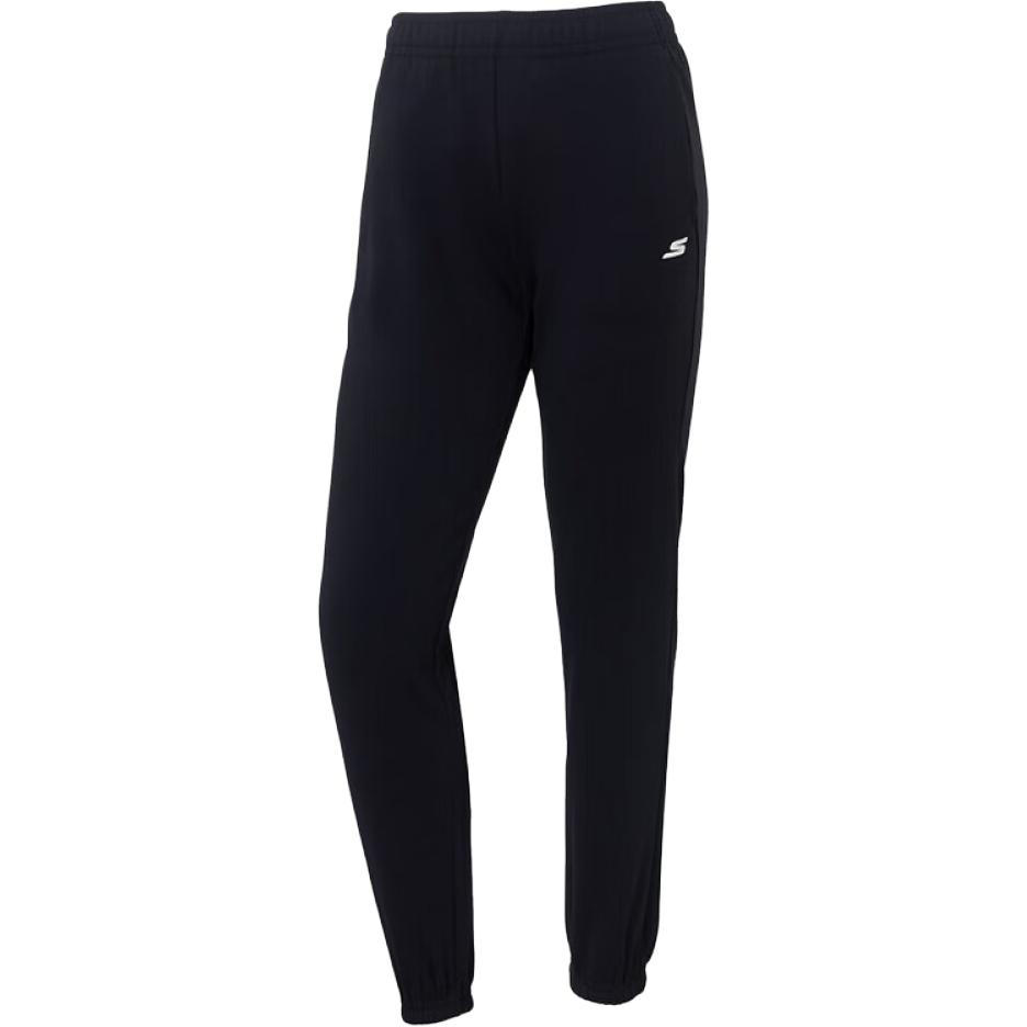 Skechers Fashion Sports Series Running Training Letter Mid-Rise Tapered Knit Pants Women pants P425W217-03K8 XS