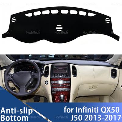 Car Dashboard Cover Mat for Infiniti QX50 1st Generation J50 2013-2017 Sun Shade Pad Instrument Panel Carpets Anti-UV Accessorie