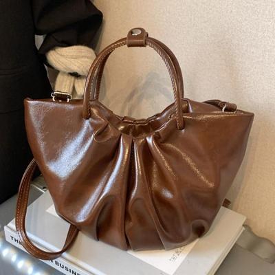 New Women's Folded Bucket Bag Mini Crossbody Basket Bag Commuter Versatile Polyester Canvas Bag For Daily Outfits