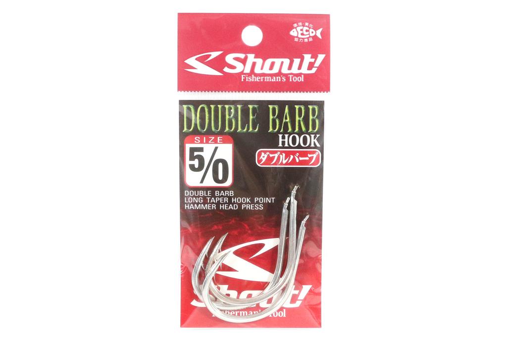 Shout 33-DB Çift Dikenli Jig Tekli Kanca Gümüş Boyut 5/0 (1890)